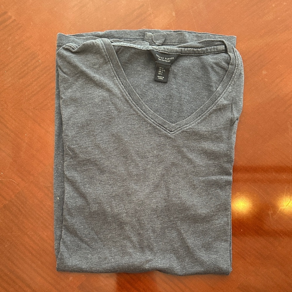 Gray V-Neck T-Shirt